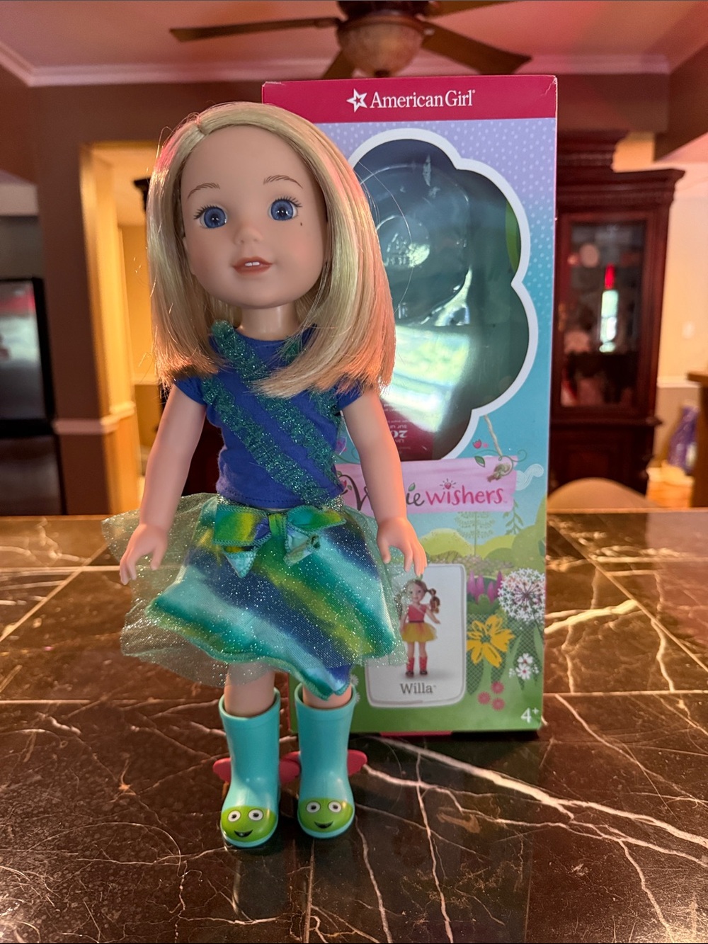 American Girl doll Camille Wellie Wishers 14.5” doll